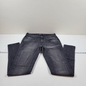 Levi Strauss Skinny Jeans Womens 30 Black Excellent Studded Faded Denim S51077